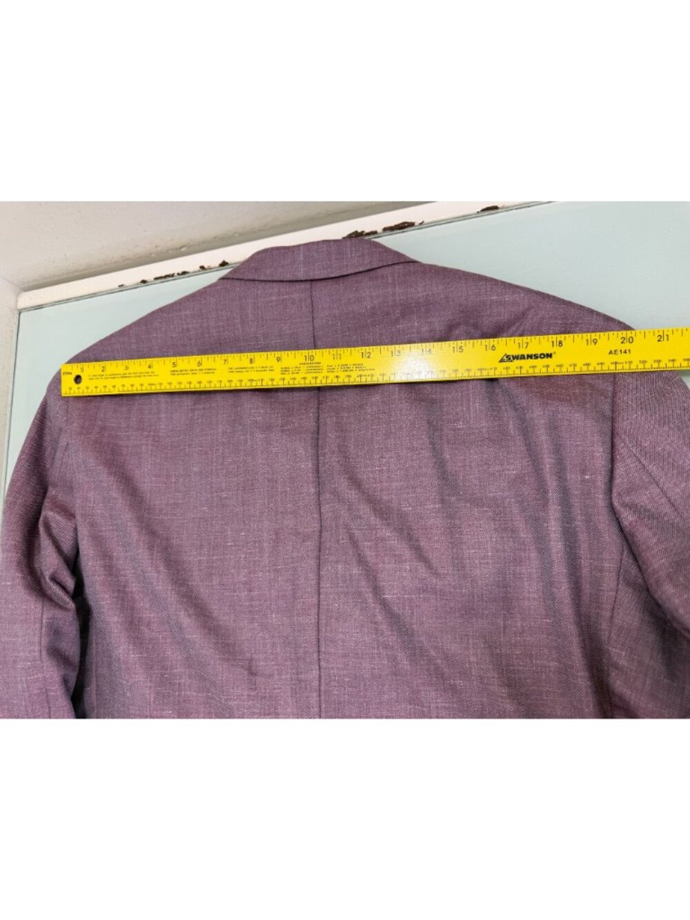 Ralph Lauren Blazer Jacket 46L Linen Silk Wool unstructured Purple Single Vent - Picture 10 of 12
